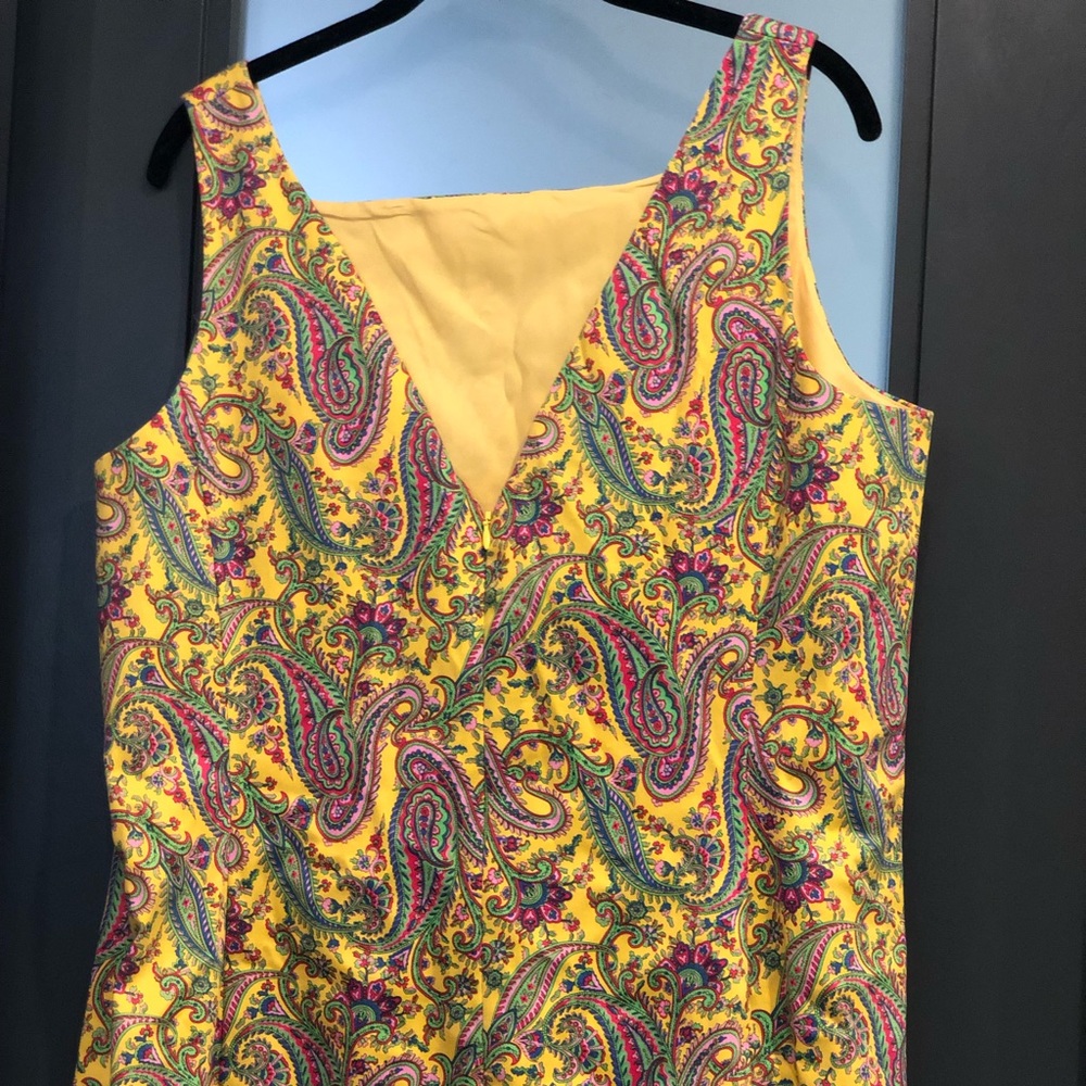 A Beautiful RALPH LAUREN Paisley Dress With, Green, Blue & Yellow.. - Picture 3 of 5